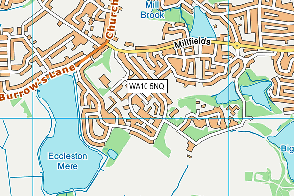WA10 5NQ map - OS VectorMap District (Ordnance Survey)