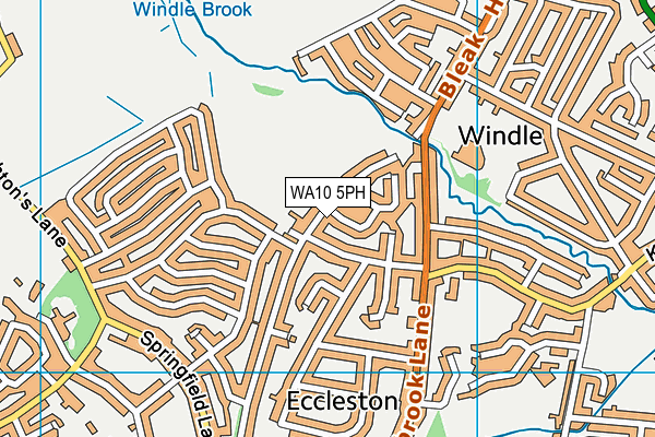 WA10 5PH map - OS VectorMap District (Ordnance Survey)