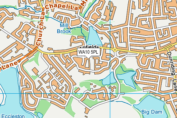 WA10 5PL map - OS VectorMap District (Ordnance Survey)