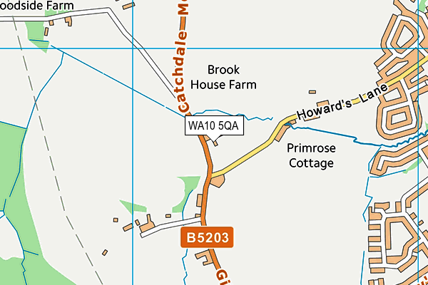 WA10 5QA map - OS VectorMap District (Ordnance Survey)