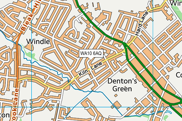 WA10 6AQ map - OS VectorMap District (Ordnance Survey)