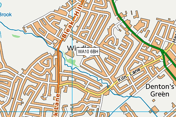 WA10 6BH map - OS VectorMap District (Ordnance Survey)