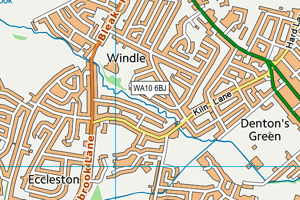 WA10 6BJ map - OS VectorMap District (Ordnance Survey)