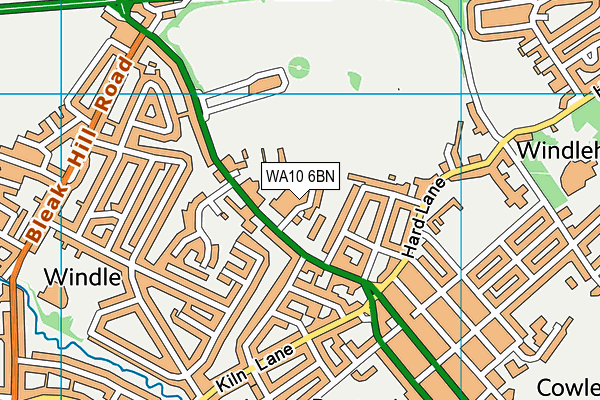 WA10 6BN map - OS VectorMap District (Ordnance Survey)
