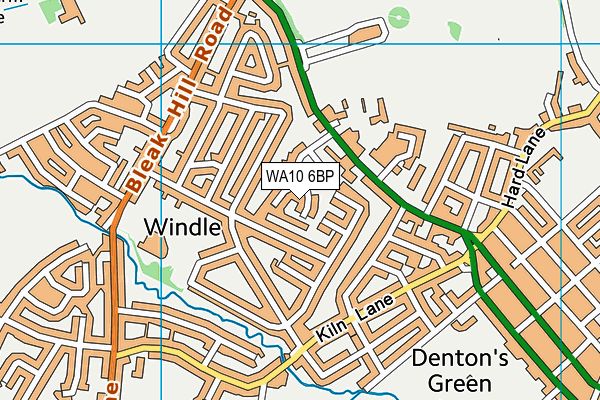 WA10 6BP map - OS VectorMap District (Ordnance Survey)