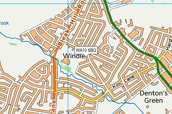 WA10 6BQ map - OS VectorMap District (Ordnance Survey)