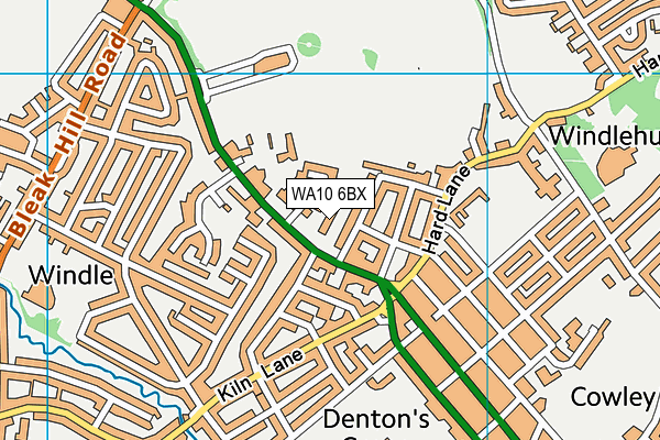 St Thomas of Canterbury Catholic Primary School map (WA10 6BX) - OS VectorMap District (Ordnance Survey)