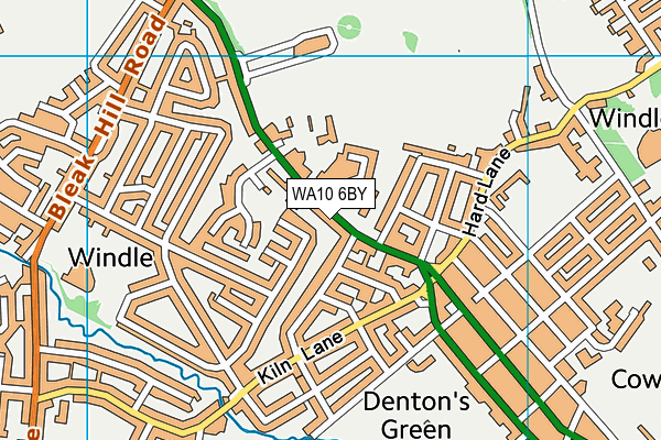 WA10 6BY map - OS VectorMap District (Ordnance Survey)