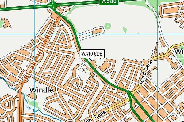 WA10 6DB map - OS VectorMap District (Ordnance Survey)