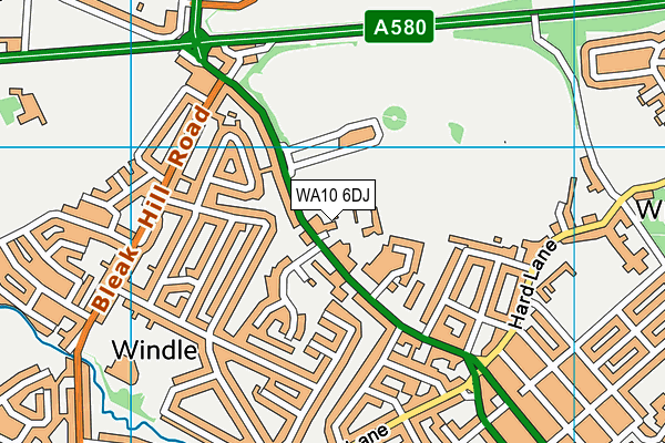 WA10 6DJ map - OS VectorMap District (Ordnance Survey)