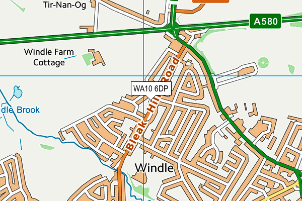 WA10 6DP map - OS VectorMap District (Ordnance Survey)