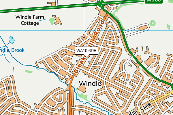 WA10 6DR map - OS VectorMap District (Ordnance Survey)