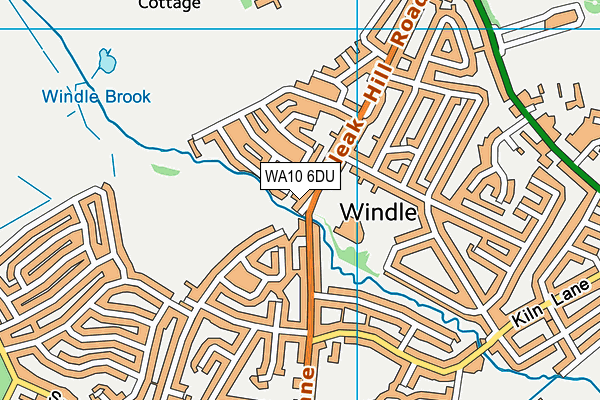 WA10 6DU map - OS VectorMap District (Ordnance Survey)