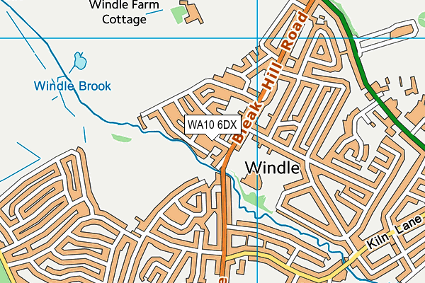 WA10 6DX map - OS VectorMap District (Ordnance Survey)