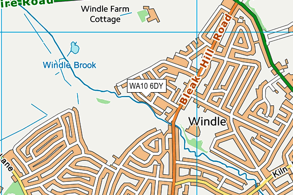 WA10 6DY map - OS VectorMap District (Ordnance Survey)