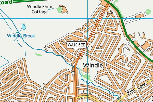 WA10 6EE map - OS VectorMap District (Ordnance Survey)