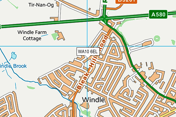 WA10 6EL map - OS VectorMap District (Ordnance Survey)