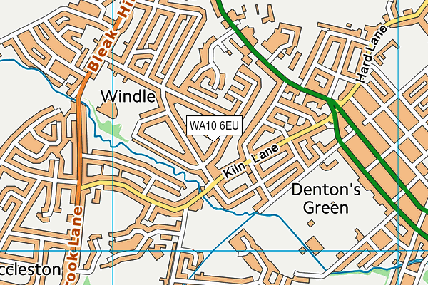 WA10 6EU map - OS VectorMap District (Ordnance Survey)