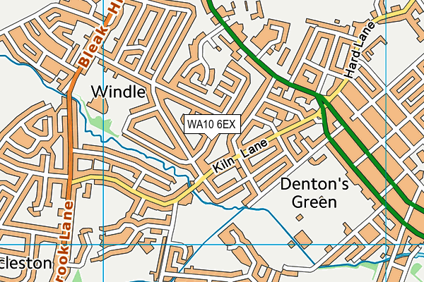 WA10 6EX map - OS VectorMap District (Ordnance Survey)