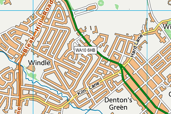 WA10 6HB map - OS VectorMap District (Ordnance Survey)