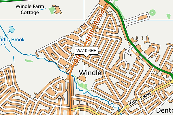 WA10 6HH map - OS VectorMap District (Ordnance Survey)