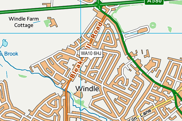 WA10 6HJ map - OS VectorMap District (Ordnance Survey)