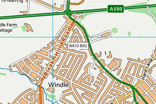 WA10 6HU map - OS VectorMap District (Ordnance Survey)