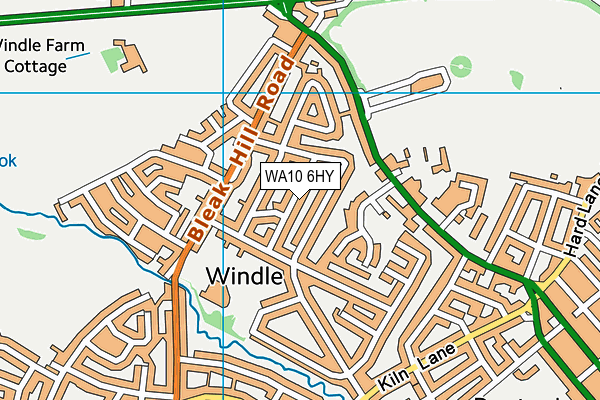 WA10 6HY map - OS VectorMap District (Ordnance Survey)