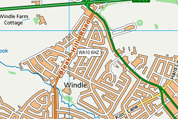 WA10 6HZ map - OS VectorMap District (Ordnance Survey)