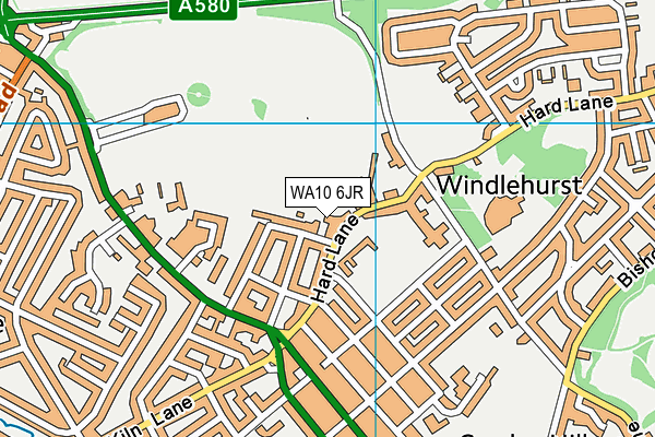 WA10 6JR map - OS VectorMap District (Ordnance Survey)