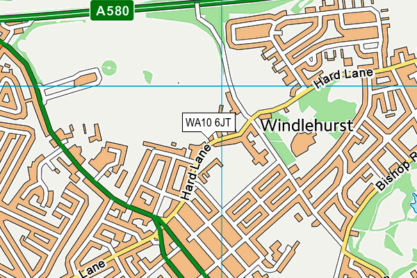 WA10 6JT map - OS VectorMap District (Ordnance Survey)