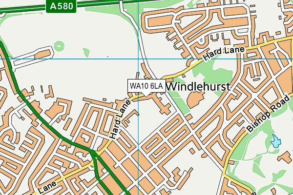 WA10 6LA map - OS VectorMap District (Ordnance Survey)
