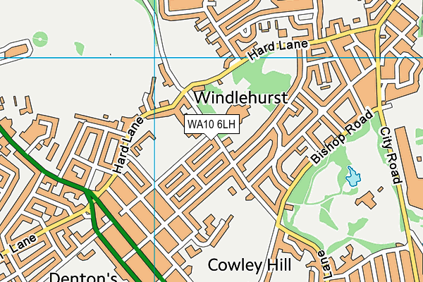 WA10 6LH map - OS VectorMap District (Ordnance Survey)