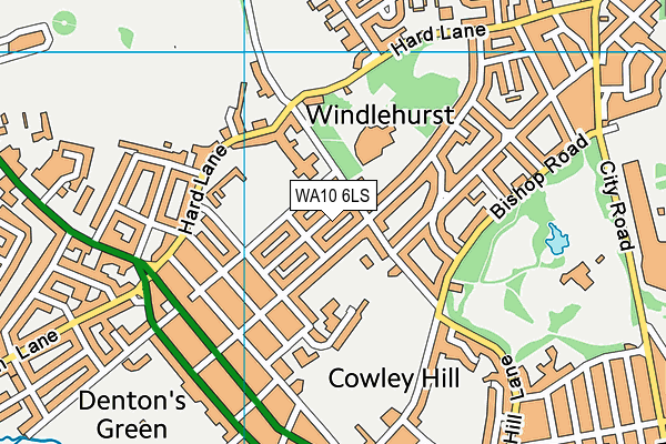 WA10 6LS map - OS VectorMap District (Ordnance Survey)