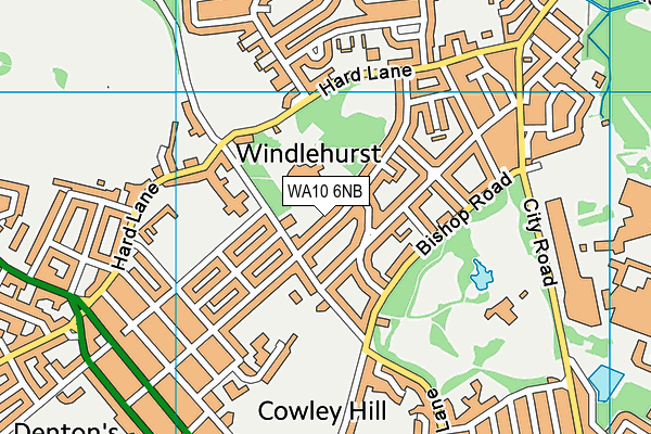 WA10 6NB map - OS VectorMap District (Ordnance Survey)