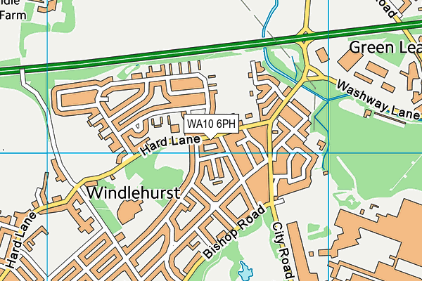 WA10 6PH map - OS VectorMap District (Ordnance Survey)