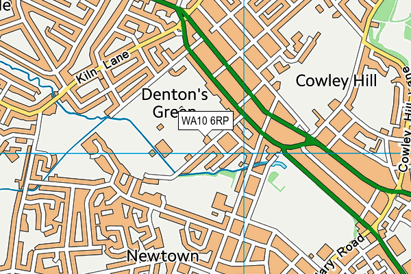 Ruskin Drive Sports Ground map (WA10 6RP) - OS VectorMap District (Ordnance Survey)