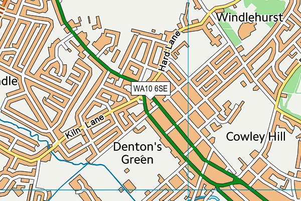 WA10 6SE map - OS VectorMap District (Ordnance Survey)