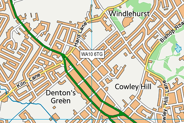 WA10 6TG map - OS VectorMap District (Ordnance Survey)