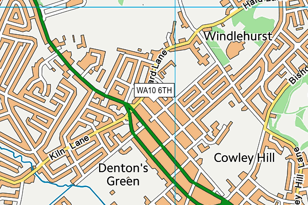 WA10 6TH map - OS VectorMap District (Ordnance Survey)