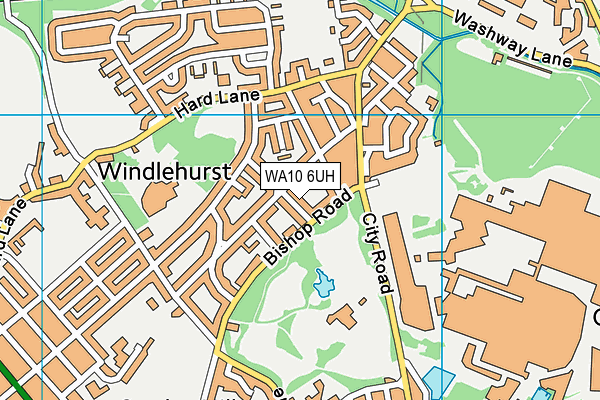 WA10 6UH map - OS VectorMap District (Ordnance Survey)