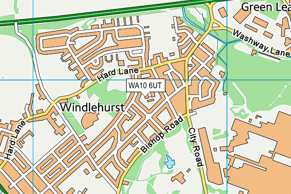 WA10 6UT map - OS VectorMap District (Ordnance Survey)