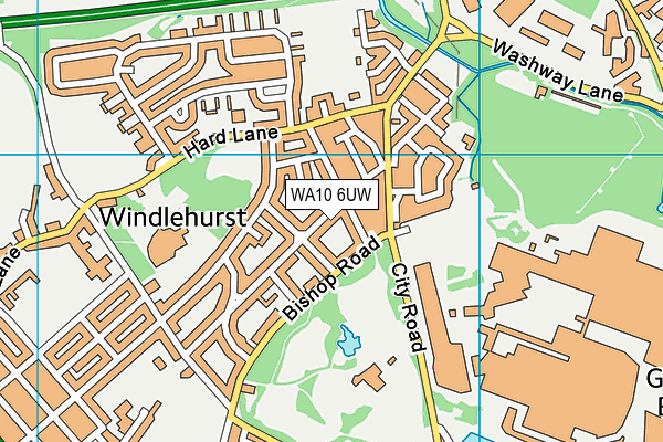 WA10 6UW map - OS VectorMap District (Ordnance Survey)