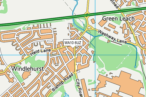 WA10 6UZ map - OS VectorMap District (Ordnance Survey)