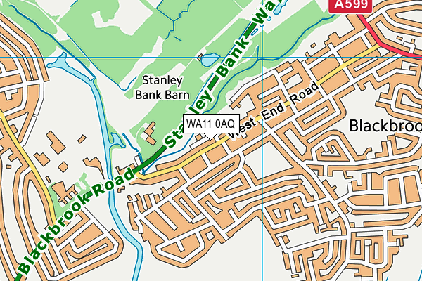 WA11 0AQ map - OS VectorMap District (Ordnance Survey)