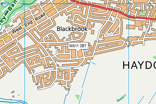 WA11 0BT map - OS VectorMap District (Ordnance Survey)