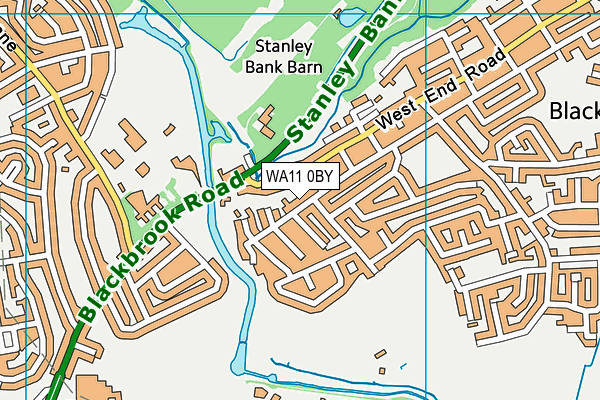 WA11 0BY map - OS VectorMap District (Ordnance Survey)