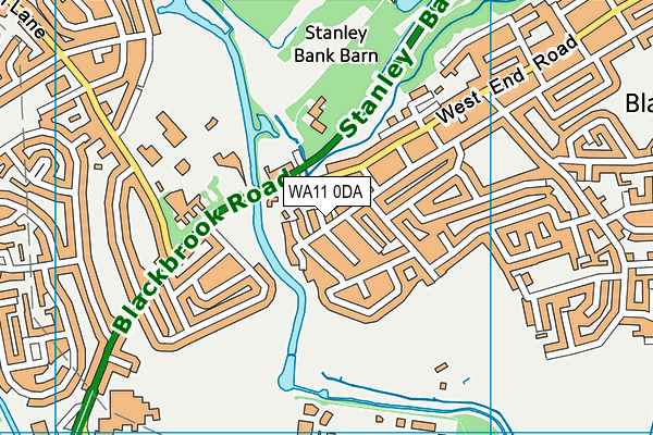 WA11 0DA map - OS VectorMap District (Ordnance Survey)