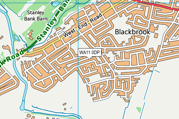 WA11 0DP map - OS VectorMap District (Ordnance Survey)