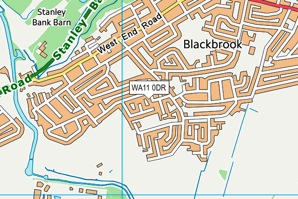 WA11 0DR map - OS VectorMap District (Ordnance Survey)